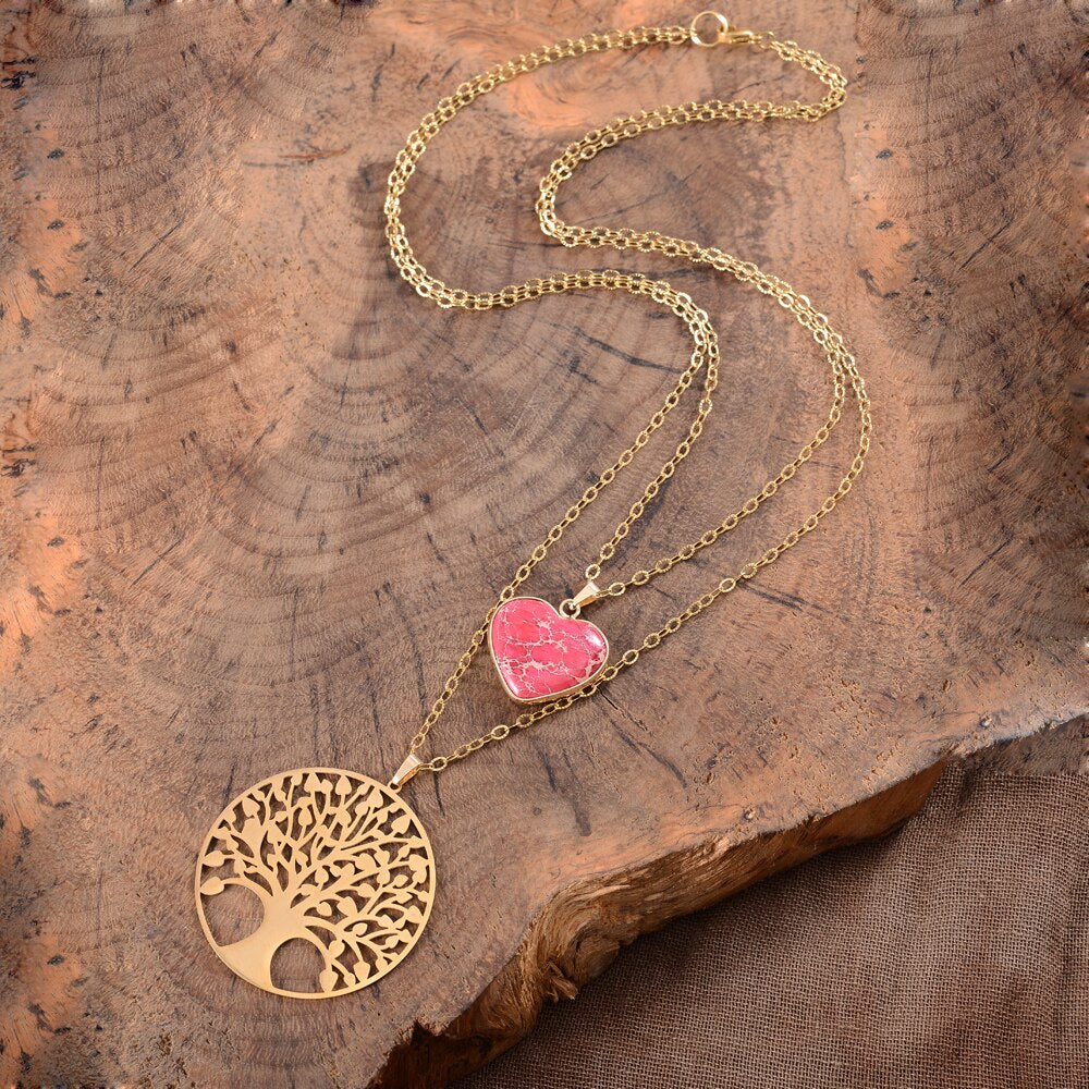 Heart & Tree of Life Necklace
